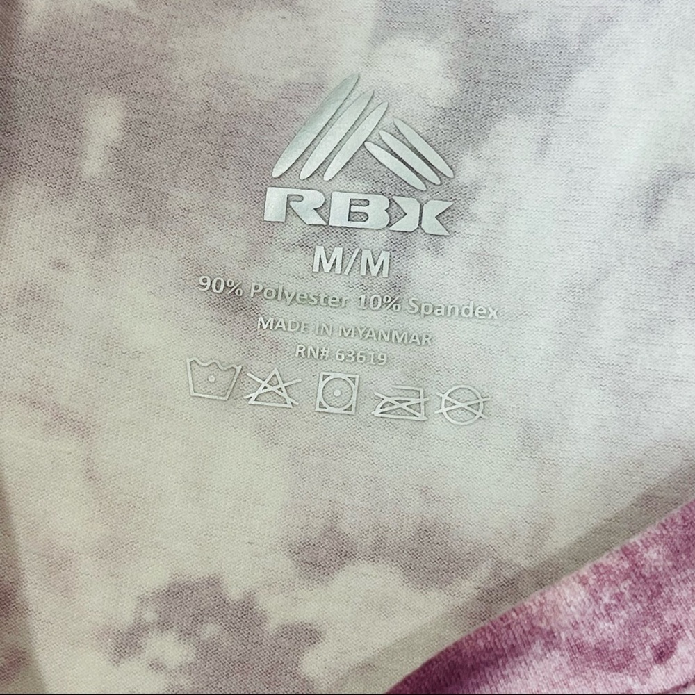 RBX SWEATSHIRT moisture wicking Flexibility PEACH SKIN stylish marbled purple M - Picture 8 of 11
